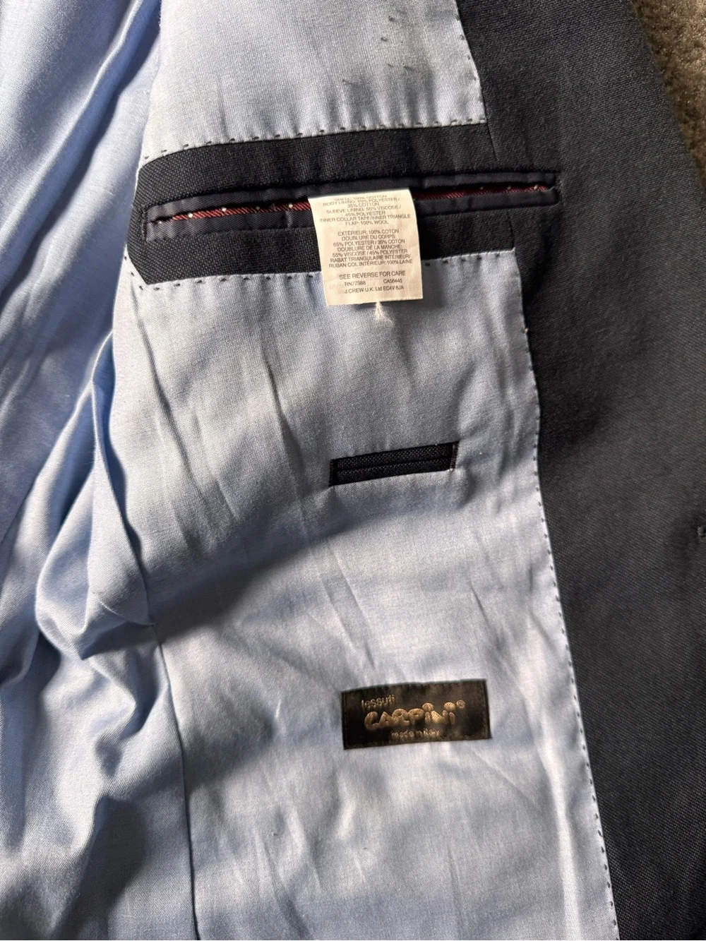 J Crew Men's Dark Navy Two-Button Sport Coat
